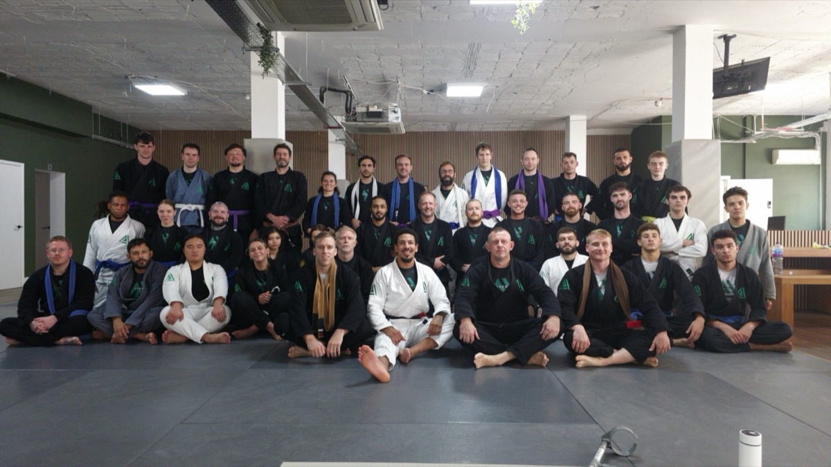 The Apex adults team on the mats
